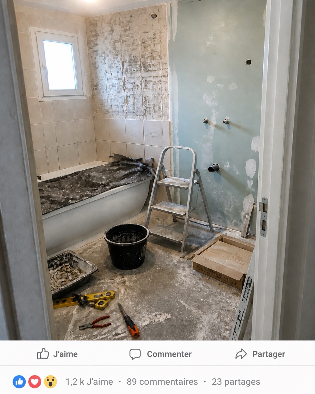 Exemple de publication LinkedIn créée à partir du chantier
