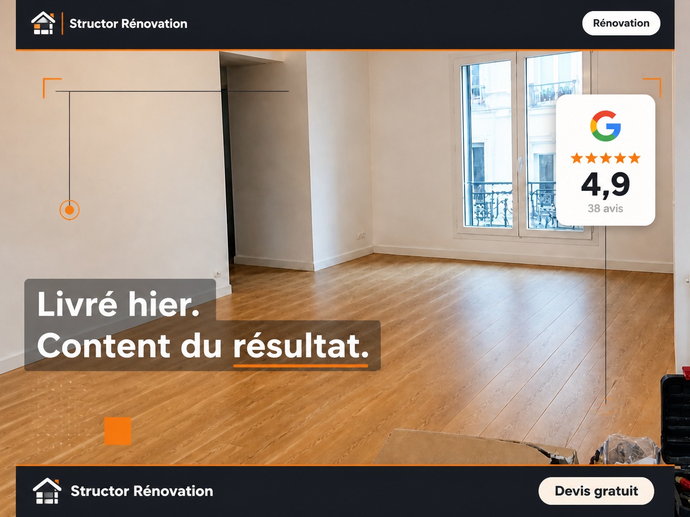 Apartment renovation after photographic enhancement